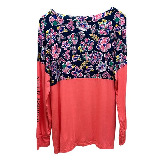 Simply Southern Butterfly‎ Long Sleeve T-Shirt Beachy Large NWT - Picture 1 of 8